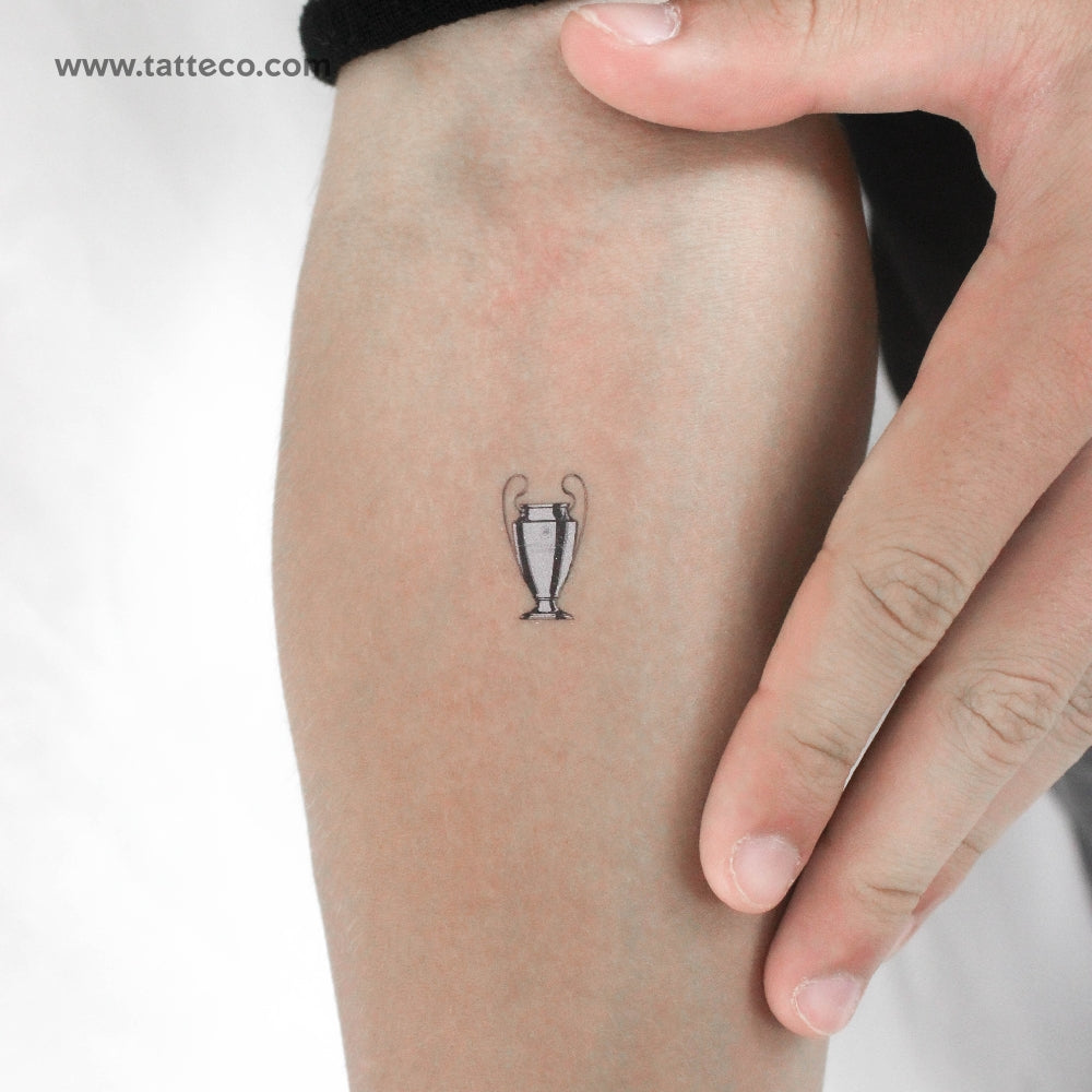 Tatuaje temporal del trofeo de la Liga de Campeones (juego de 3)