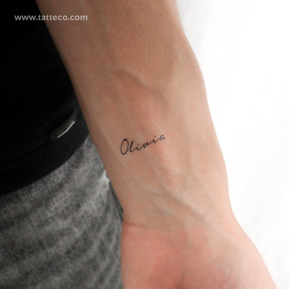 Tatuaje temporal pequeño de Olivia - Juego de 3