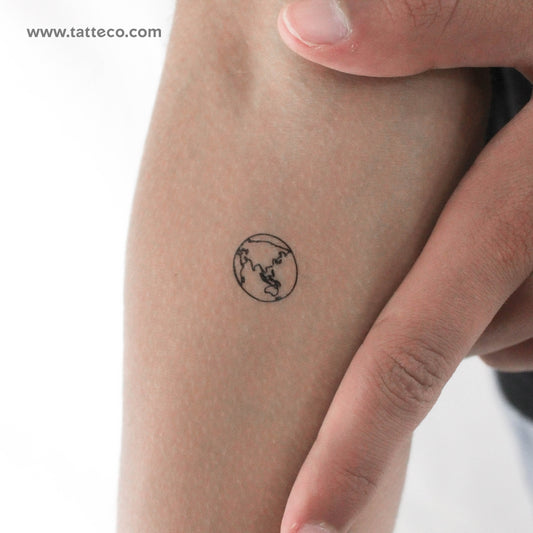 Tatuaje temporal de la Tierra de Asia - Juego de 3