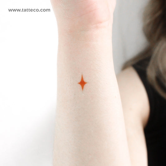 Yellow Star Temporary Tattoo - Set of 3