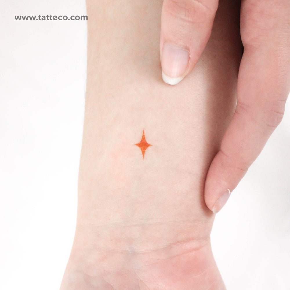 Yellow Star Temporary Tattoo - Set of 3