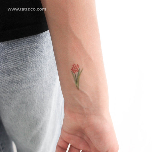 Tatuaje temporal de flor de naranja de Zihee (juego de 3)