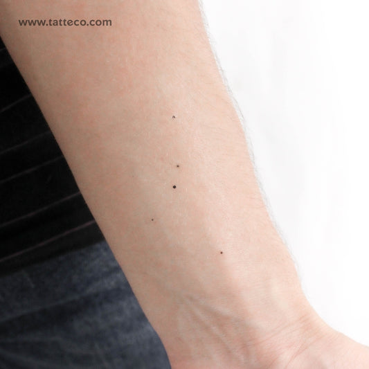 Minimalist Cancer Constellation Temporary Tattoo - Set of 3
