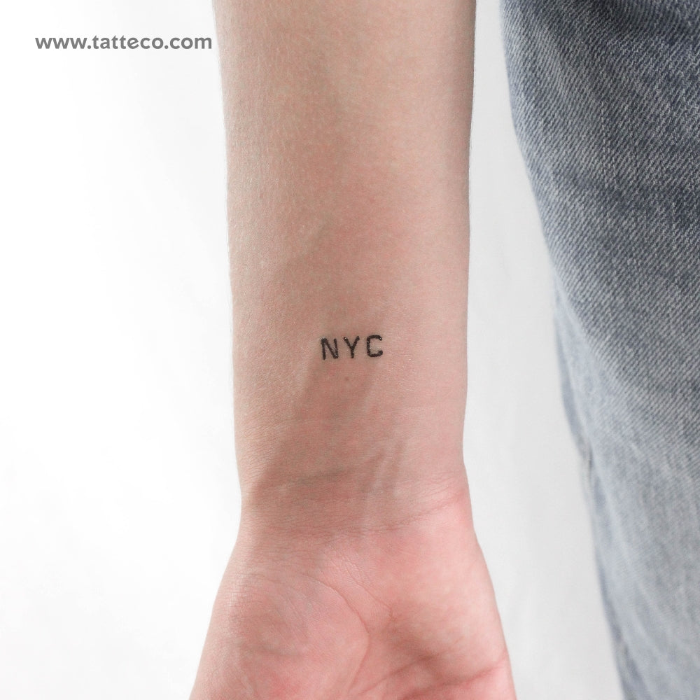Tatuaje temporal de Nueva York - Juego de 3
