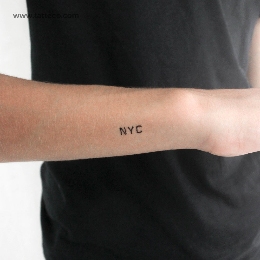 Tatuaje temporal de Nueva York - Juego de 3