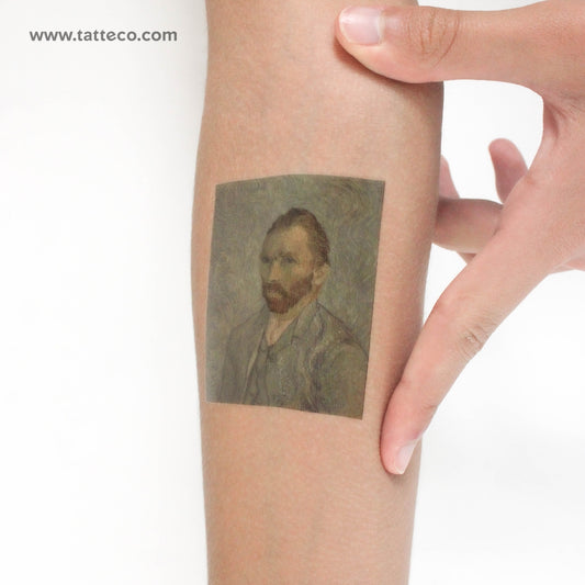 Tatuaje temporal "Autorretrato" de Van Gogh - Juego de 3