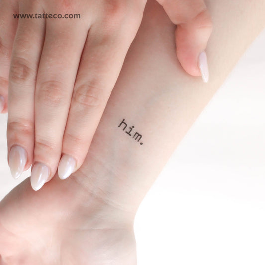 Él. Tatuaje temporal - Juego de 3