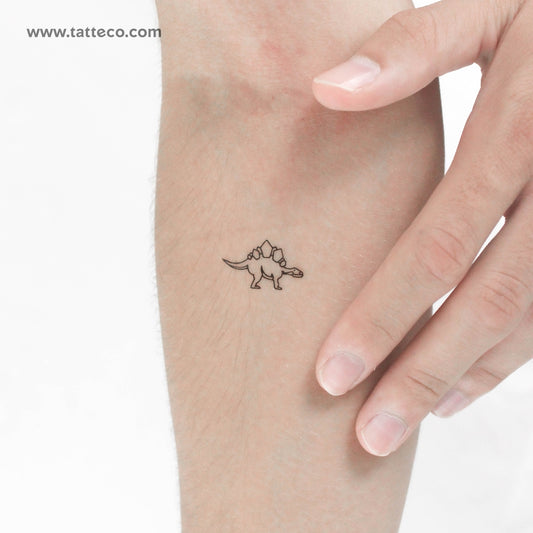 Stegosaurus Temporary Tattoo - Set of 3
