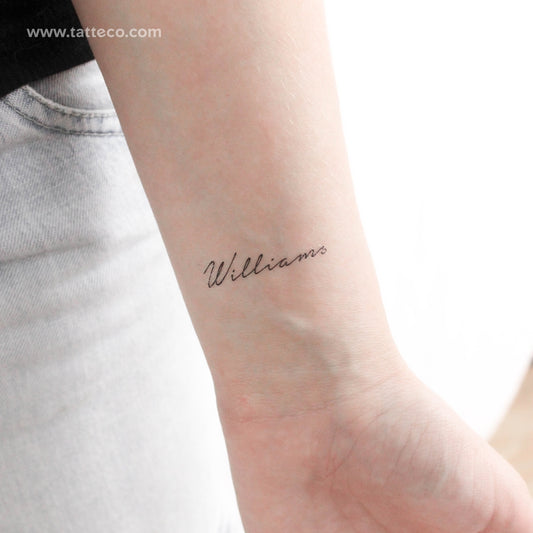 Williams Temporary Tattoo - Set of 3