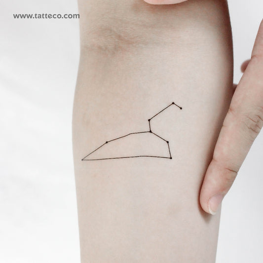 Tatuaje temporal de la constelación de Leo - Juego de 3