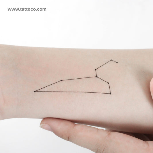 Tatuaje temporal de la constelación de Leo - Juego de 3