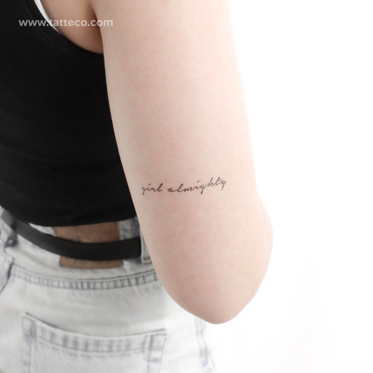 Tatuaje temporal de Chica Todopoderosa - Juego de 3