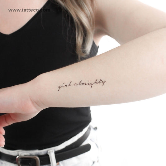 Tatuaje temporal de Chica Todopoderosa - Juego de 3