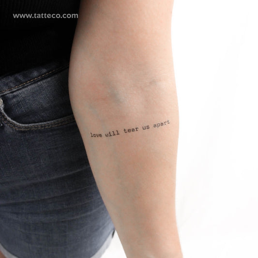 Tatuaje temporal "El amor nos destrozará" - Juego de 3