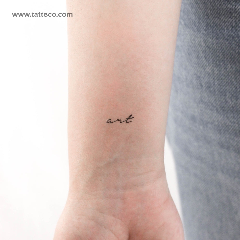 Tatuaje temporal con letras manuscritas (juego de 3) 