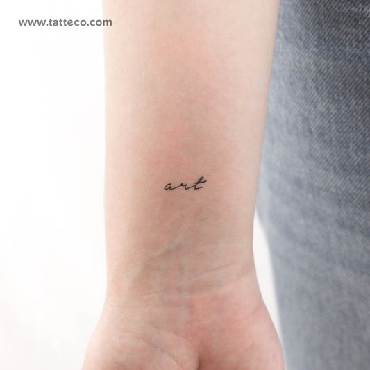 Handwritten Font Art Temporary Tattoo - Set of 3