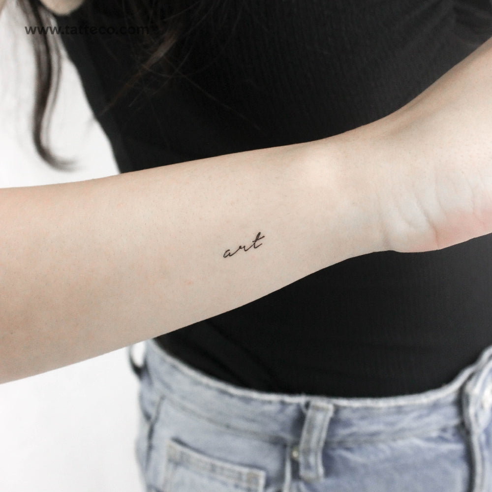 Tatuaje temporal con letras manuscritas (juego de 3) 