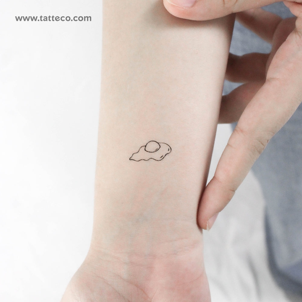 Fried Egg Temporary Tattoo - Set of 3
