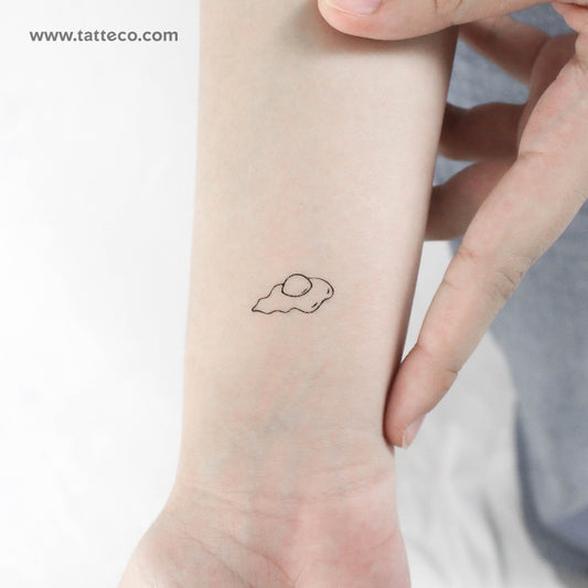 Fried Egg Temporary Tattoo - Set of 3