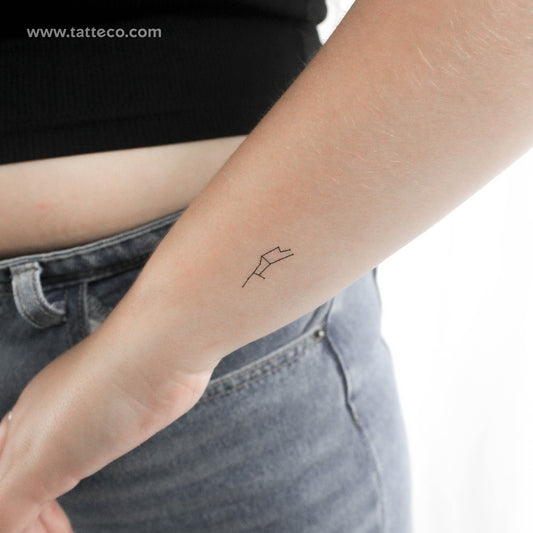 Tiny Virgo Constellation Temporary Tattoo - Set of 3