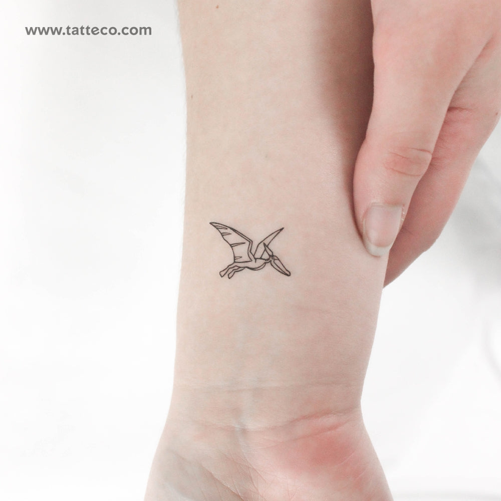Tatuaje temporal de pterosaurio - Juego de 3