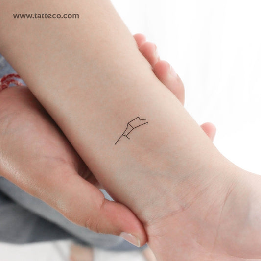 Tiny Virgo Constellation Temporary Tattoo - Set of 3