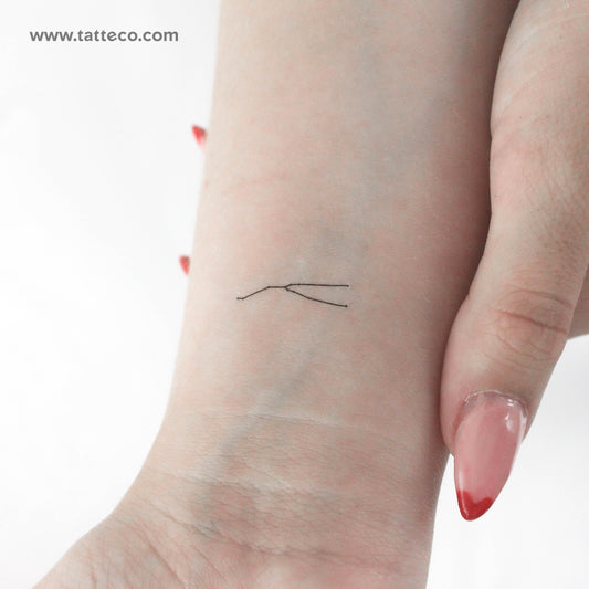 Tatuaje temporal pequeño de la constelación de Tauro (juego de 3)