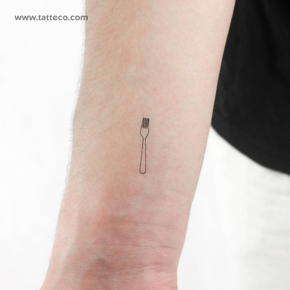 Tatuaje temporal de tenedor - Juego de 3