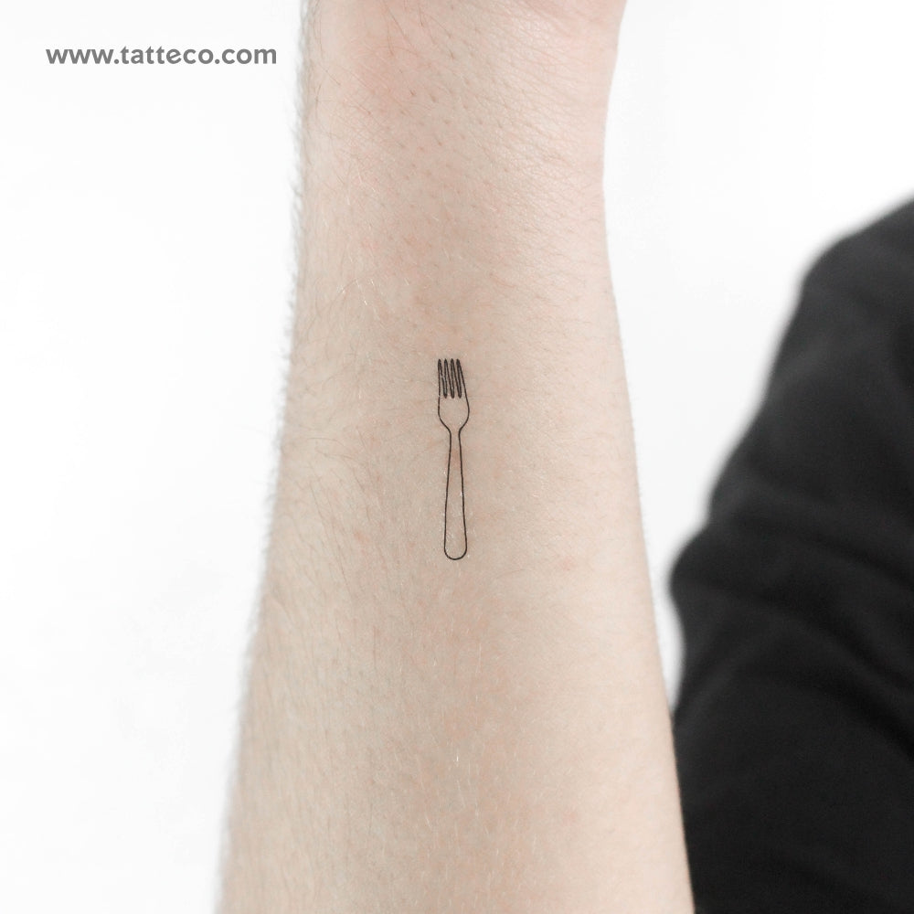 Tatuaje temporal de tenedor - Juego de 3