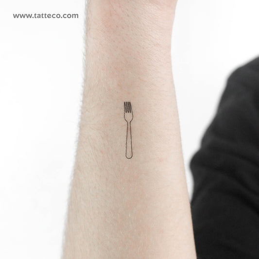 Fork Temporary Tattoo - Set of 3