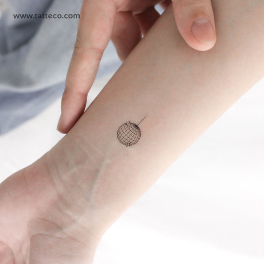 Little Disco Ball Temporary Tattoo - Set of 3