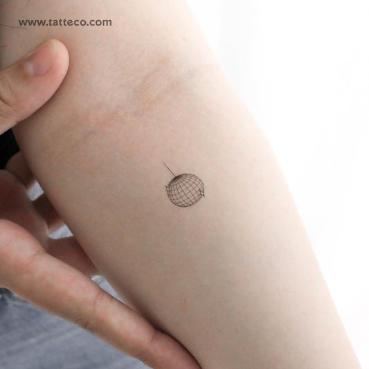 Little Disco Ball Temporary Tattoo - Set of 3