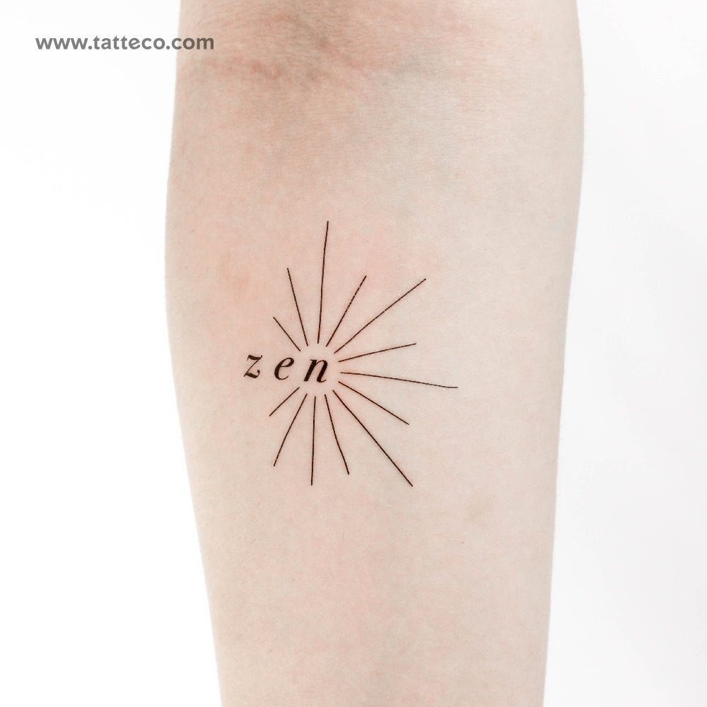Zen Temporary Tattoo by 1991.ink - Set of 3
