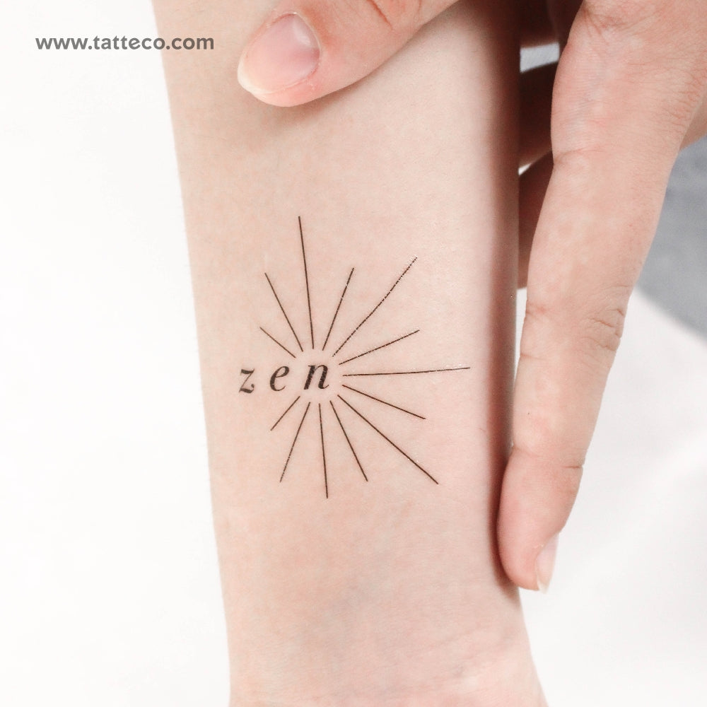 Zen Temporary Tattoo by 1991.ink - Set of 3