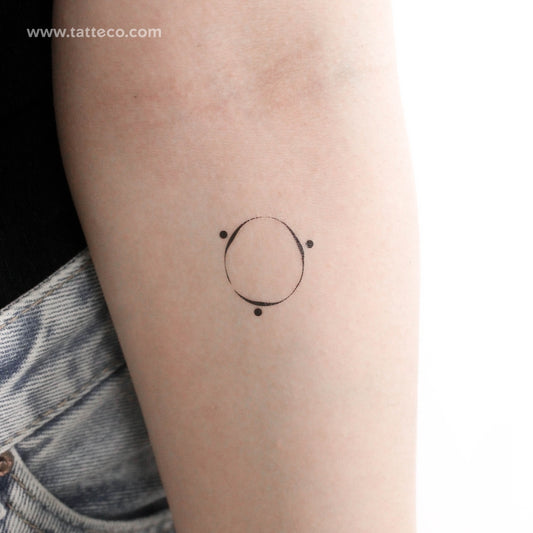 Tatuaje temporal del símbolo de Ubuntu - Juego de 3