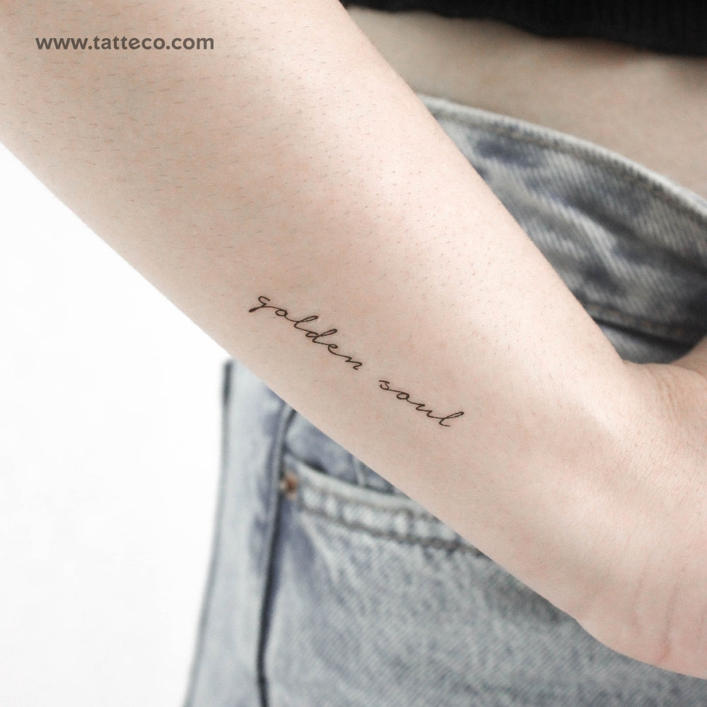 Golden Soul Temporary Tattoo - Set of 3