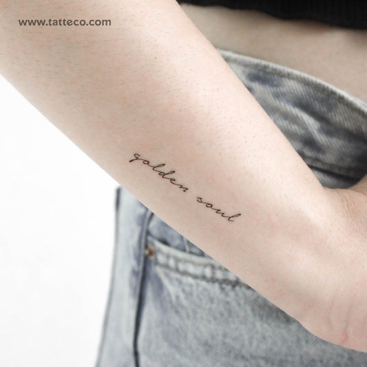 Golden Soul Temporary Tattoo - Set of 3