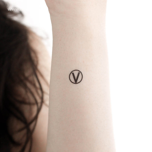 Tatuaje temporal del símbolo del movimiento vegetariano (juego de 3)