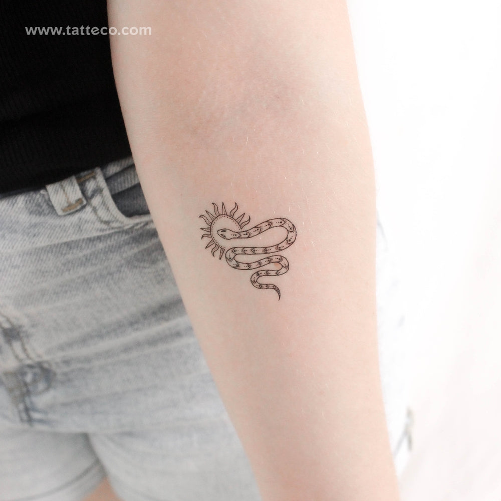 Tatuaje temporal de serpiente solar de Tukoi (juego de 3)