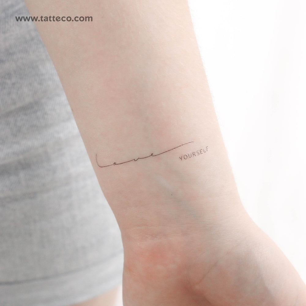 Love Yourself Temporary Tattoo by Harmlessberry - Set of 3