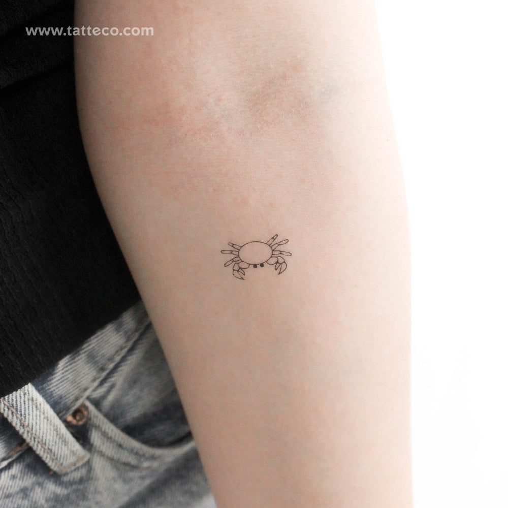 Tatuaje temporal de cangrejo - Juego de 3 