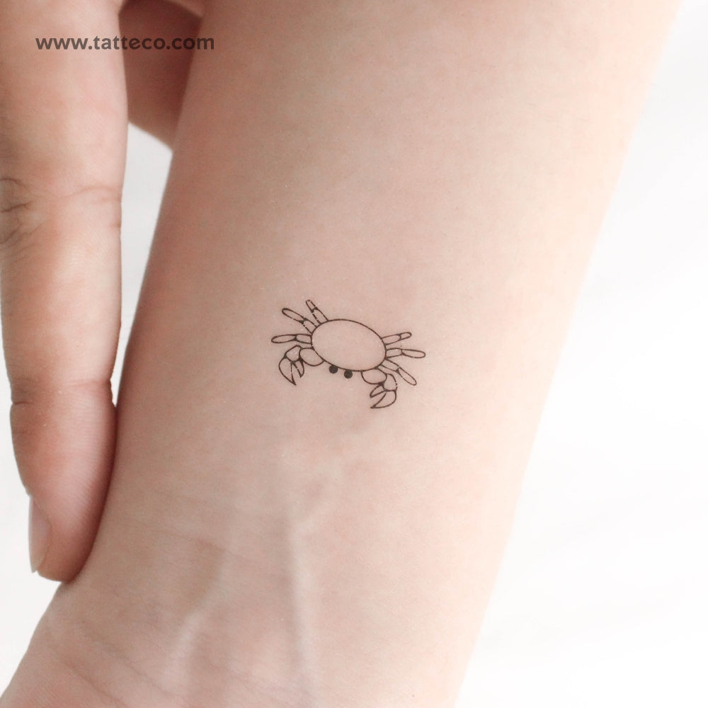Tatuaje temporal de cangrejo - Juego de 3 