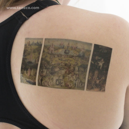 Tatuaje temporal del Jardín de las Delicias - Juego de 3
