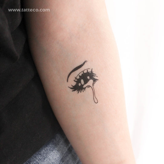 Tatuaje temporal de ojo lloroso de Tukoi (juego de 3)
