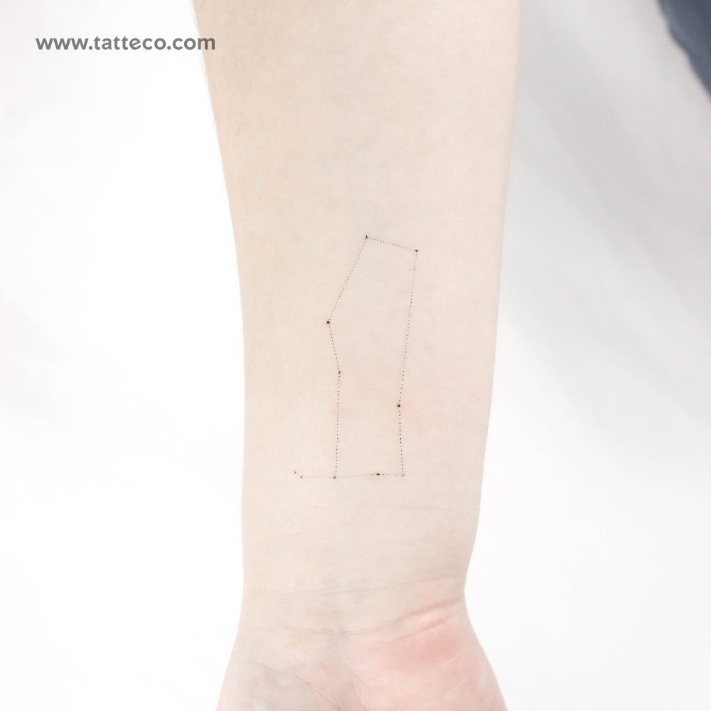 Minimalist Gemini Constellation Temporary Tattoo by Puntuak - Set of 3