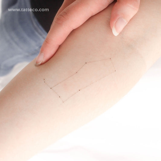 Tatuaje temporal minimalista de la constelación de Géminis de Puntuak (juego de 3)