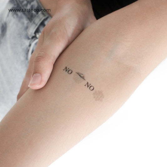 No Rain No Flowers (Icons) Temporary Tattoo - Set of 3