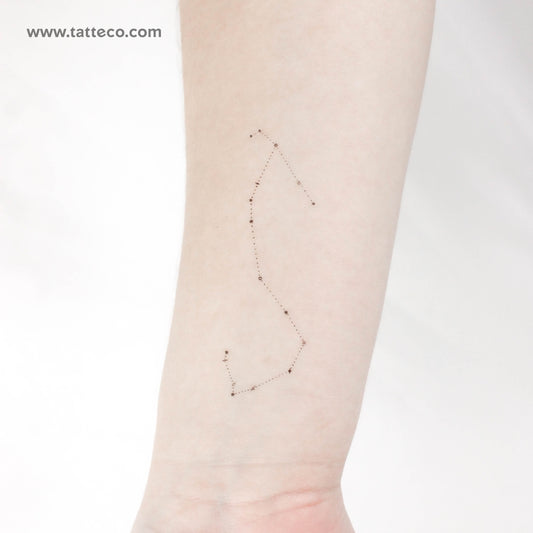Tatuaje temporal minimalista de la constelación de Escorpio de Puntuak (juego de 3)