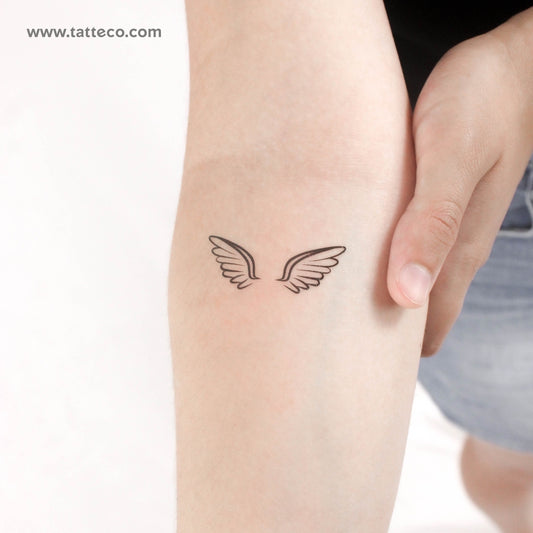 Tatuaje temporal de pareja de alas - Juego de 3