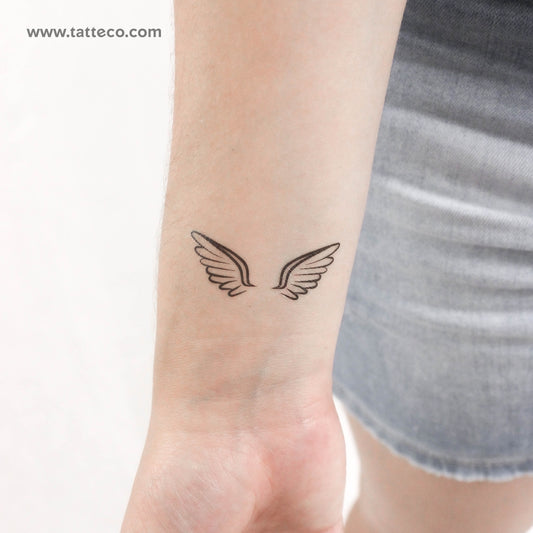 Tatuaje temporal de pareja de alas - Juego de 3